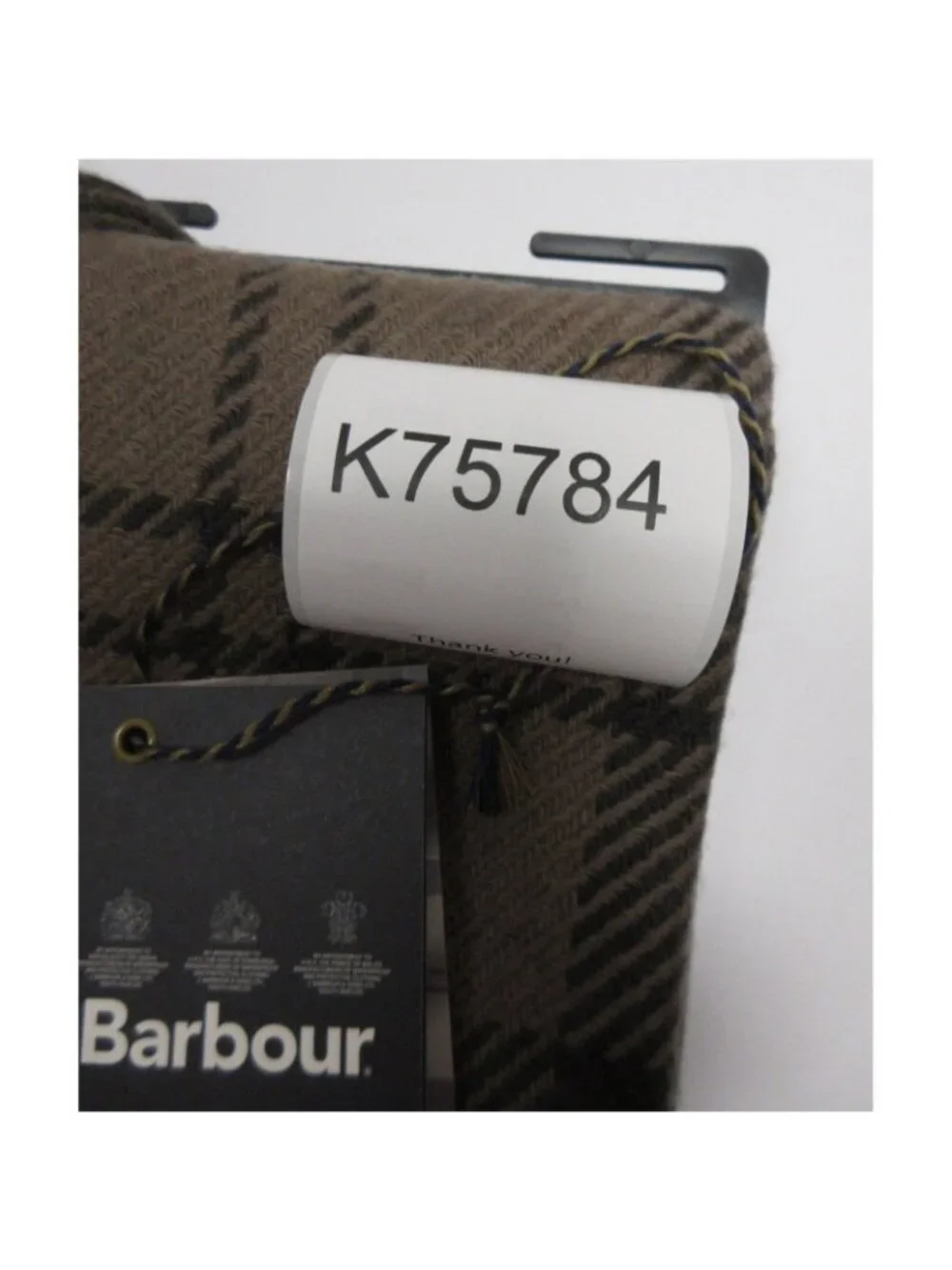 Barbour Scarf OS Lambswool Cashmere Dress Tartan Plaid Fringe NEW